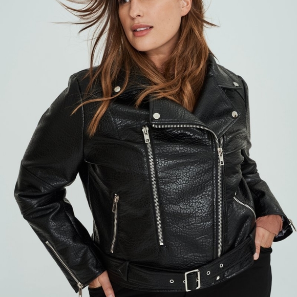 ⚡⚡🆕 Vegan GREEN Leather Moto Jacket - Picture 3 of 5